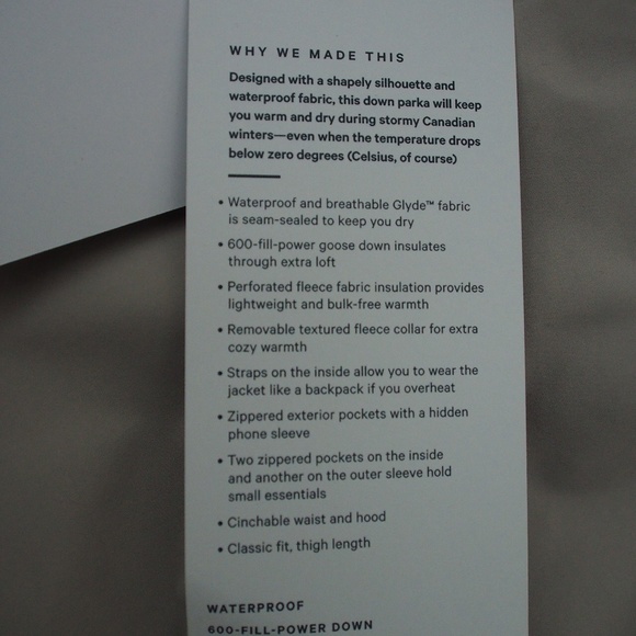 Lululemon Snow Warrior Parka Jacket Size 10 - Picture 9 of 12